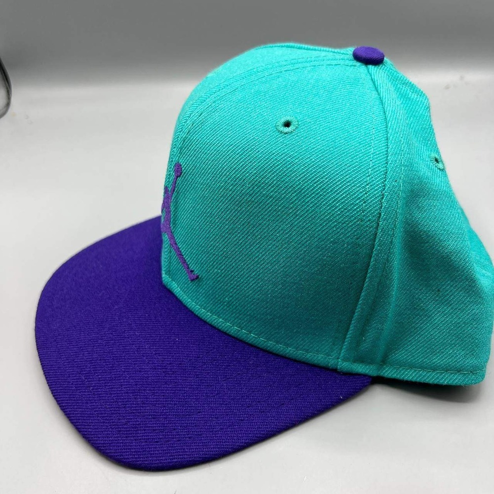 Air Jordan True‎ Hat Men Blue Purple Embroidered Logo Jumpman Snap Back Cap - Picture 3 of 8